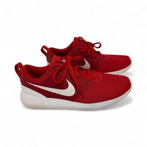 Nike Roshe‎ G Kid's Spikeless Golf Shoes Red and White Size 6Y